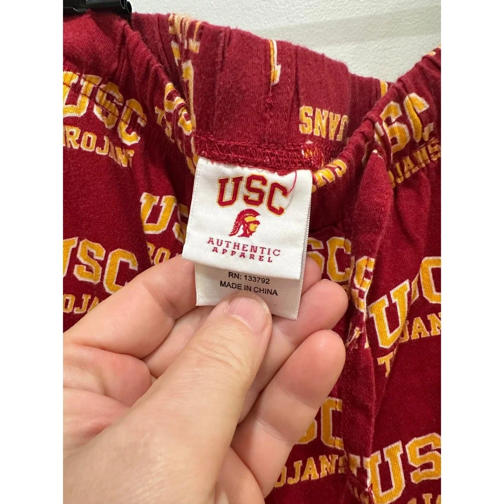 USC Trojans Mens XL Pajama Pants Cardinal Red Cotton Lounge Bottoms 289c Apparel
